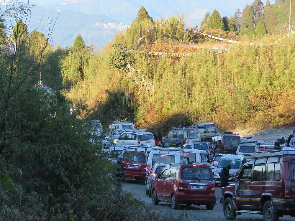 People can get stuck for hours in Darjeeling traffic 
